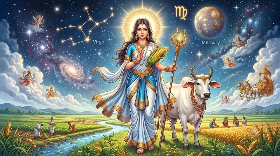 Kanya (Virgo) — ruled by Mercury, symbolised by the maiden