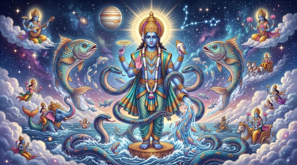 Meena (Pisces) — ruled by Jupiter, symbolised by the fish